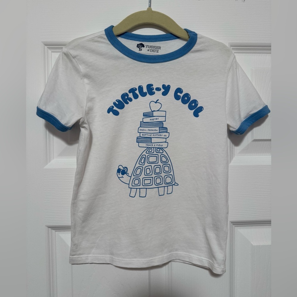Tucker + Tate Kids' Ringer Graphic Tee In White Turtley Cool